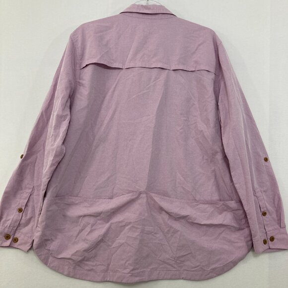 Duluth size XXL Women's Purple Long Sleeve Vented Button Down Outdoor - Picture 9 of 11